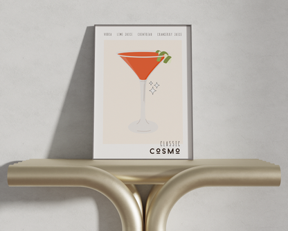 Cosmopolitan Cocktail Poster