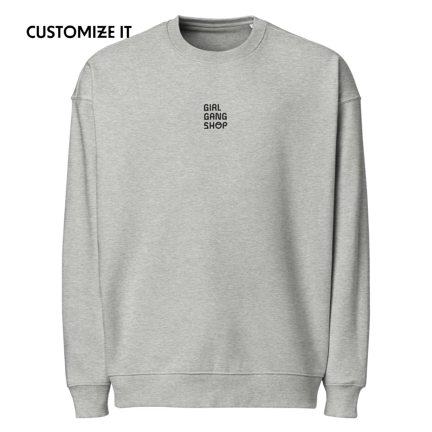 CUSTOM YOUR LOGO Embroidered Organic Oversized Sweatshirt