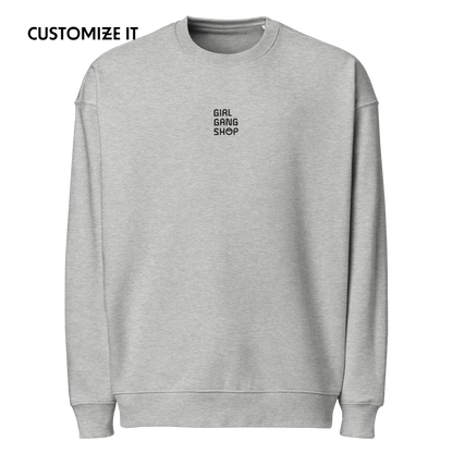 CUSTOM YOUR LOGO Embroidered Organic Oversized Sweatshirt