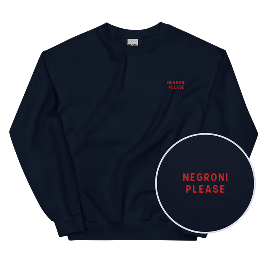 Negroni Please Cocktail Embroidered Sweatshirt