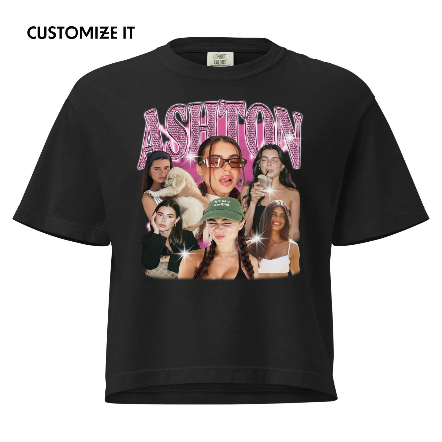 CUSTOM Create Your Own Bling Bootleg Boxy Tee