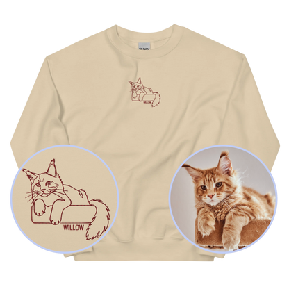 YOUR PET Embroidered Portrait Sweatshirt