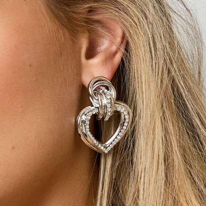 Iron Drop Earrings Heart Elegant Christmas Luxurious Series Women's jewelry