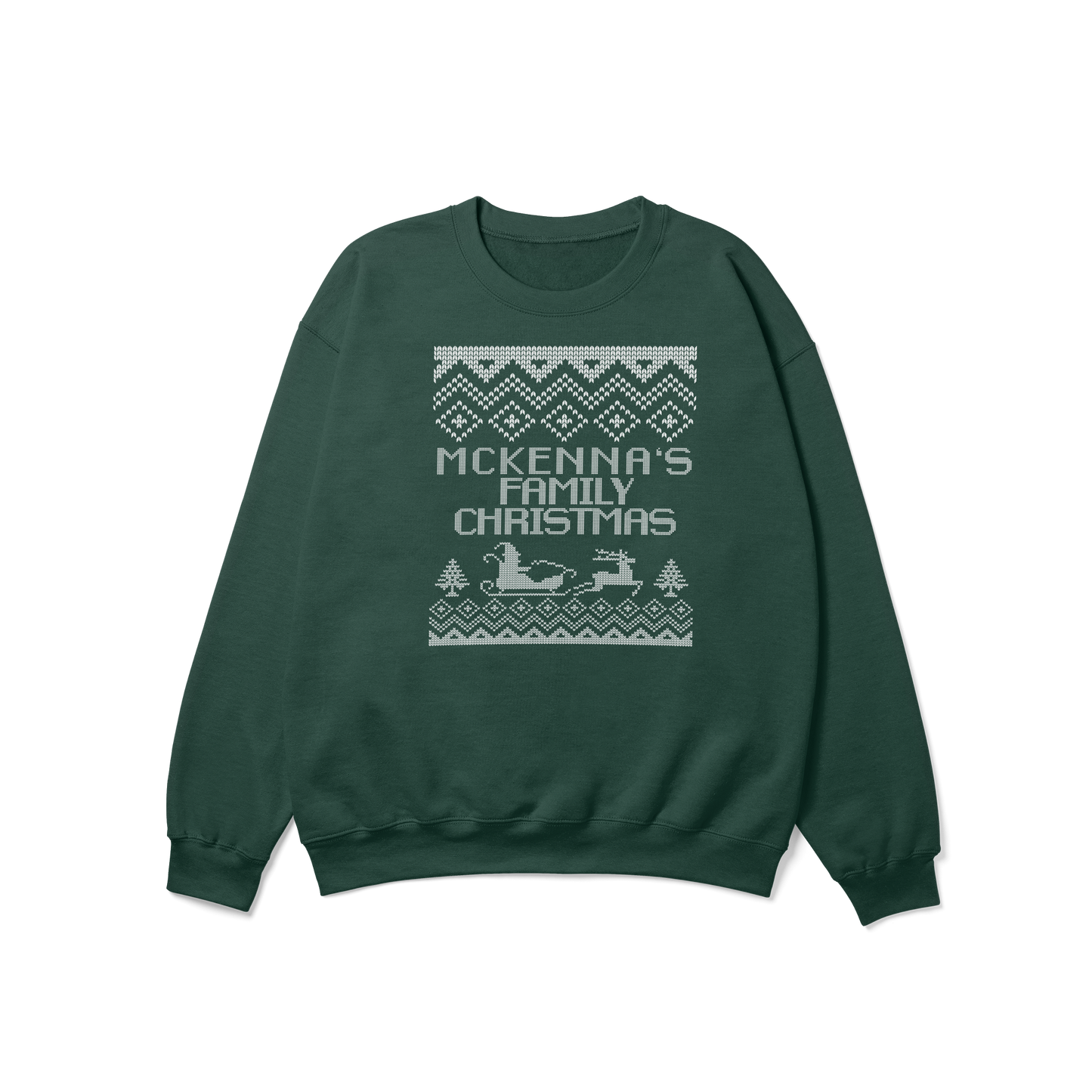 CUSTOM Family Surname Traditional Christmas Crewneck Sweatshirt