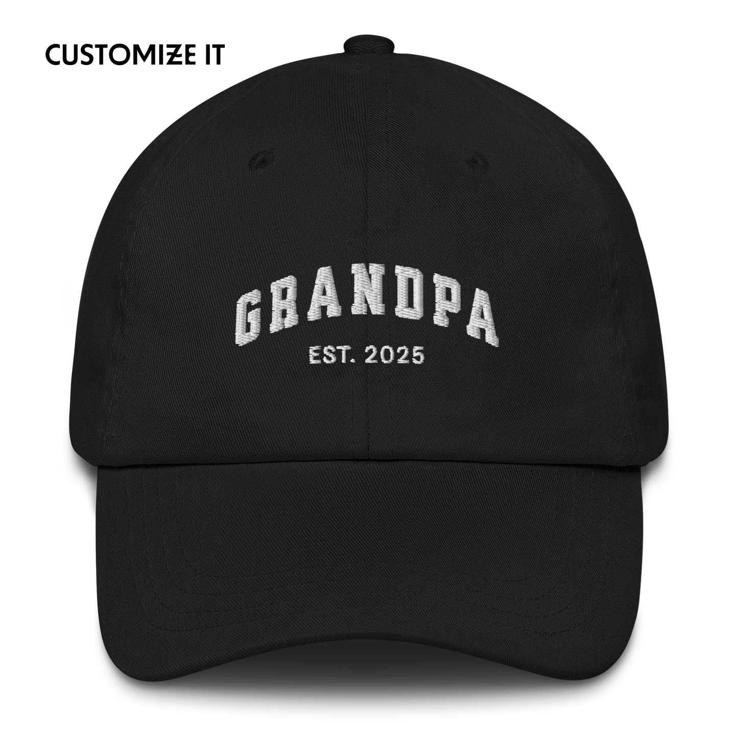 CUSTOM YEAR Grandpa to Be Embroidered Dad Hat