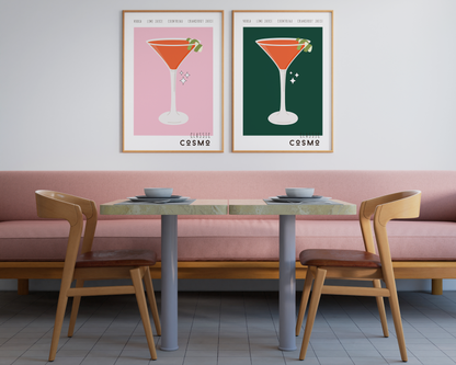 Cosmopolitan Cocktail Poster