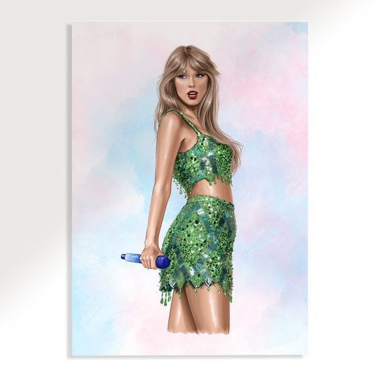 Lover Green Outfit Eras Tour Poster