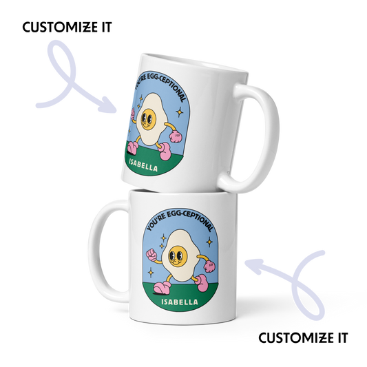 Personalised You're Egg-ceptional Mug