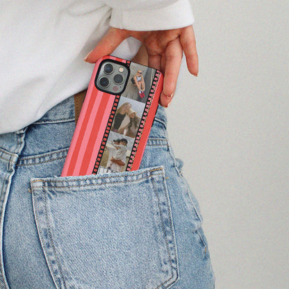 CUSTOM PHOTO Candy Stripe Aesthetic iPhone Case