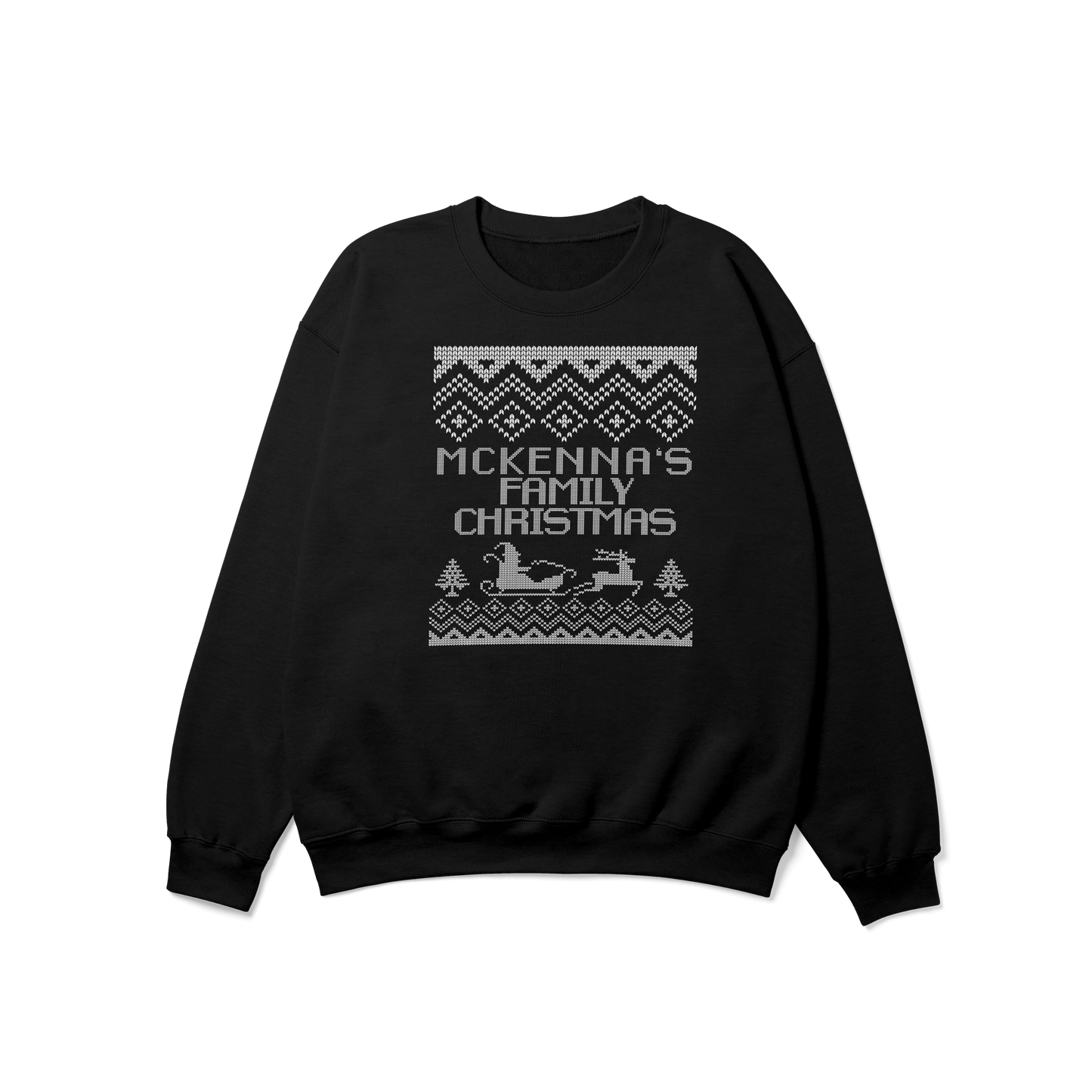 CUSTOM Family Surname Traditional Christmas Crewneck Sweatshirt