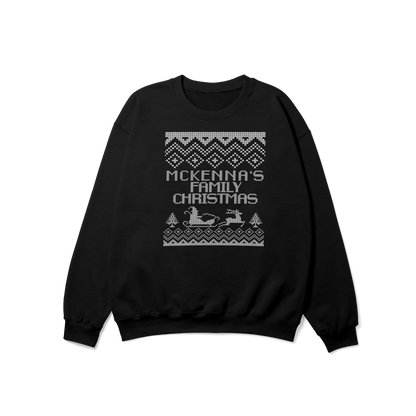 CUSTOM Family Surname Traditional Christmas Crewneck Sweatshirt