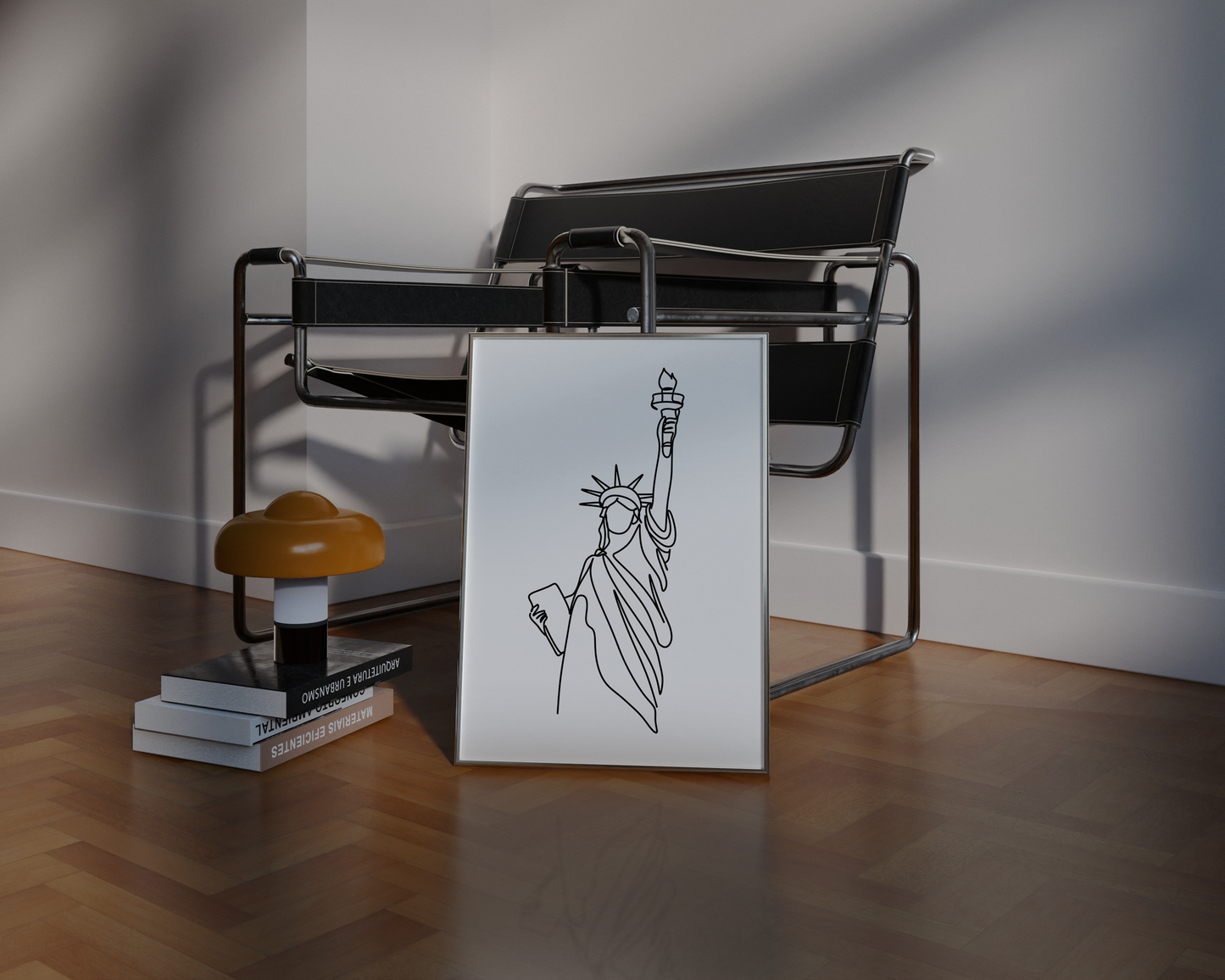 The Statue of Liberty NYC Line Art Poster