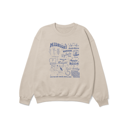 Midnights Lyrics Taylor Crewneck Sweatshirt