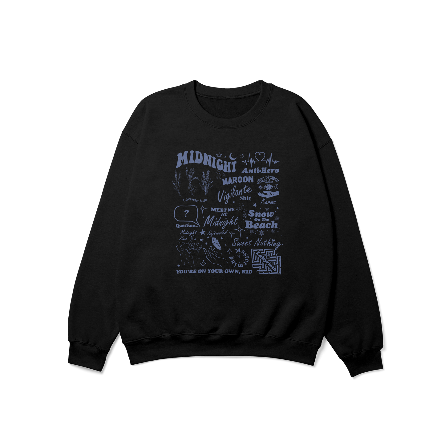 Midnights Lyrics Taylor Crewneck Sweatshirt