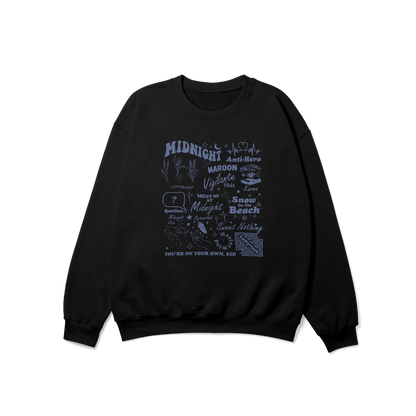 Midnights Lyrics Taylor Crewneck Sweatshirt