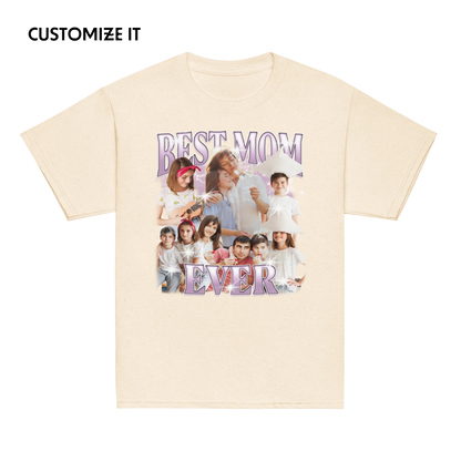 CUSTOM Best Mom Ever Photo Bootleg Baby Tee