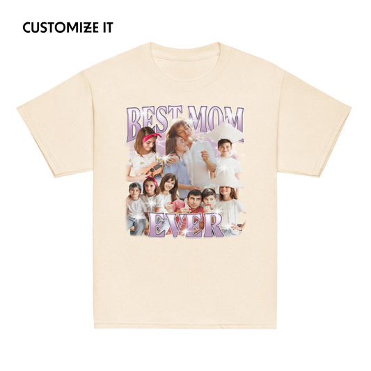 CUSTOM Best Mom Ever Photo Bootleg Baby Tee