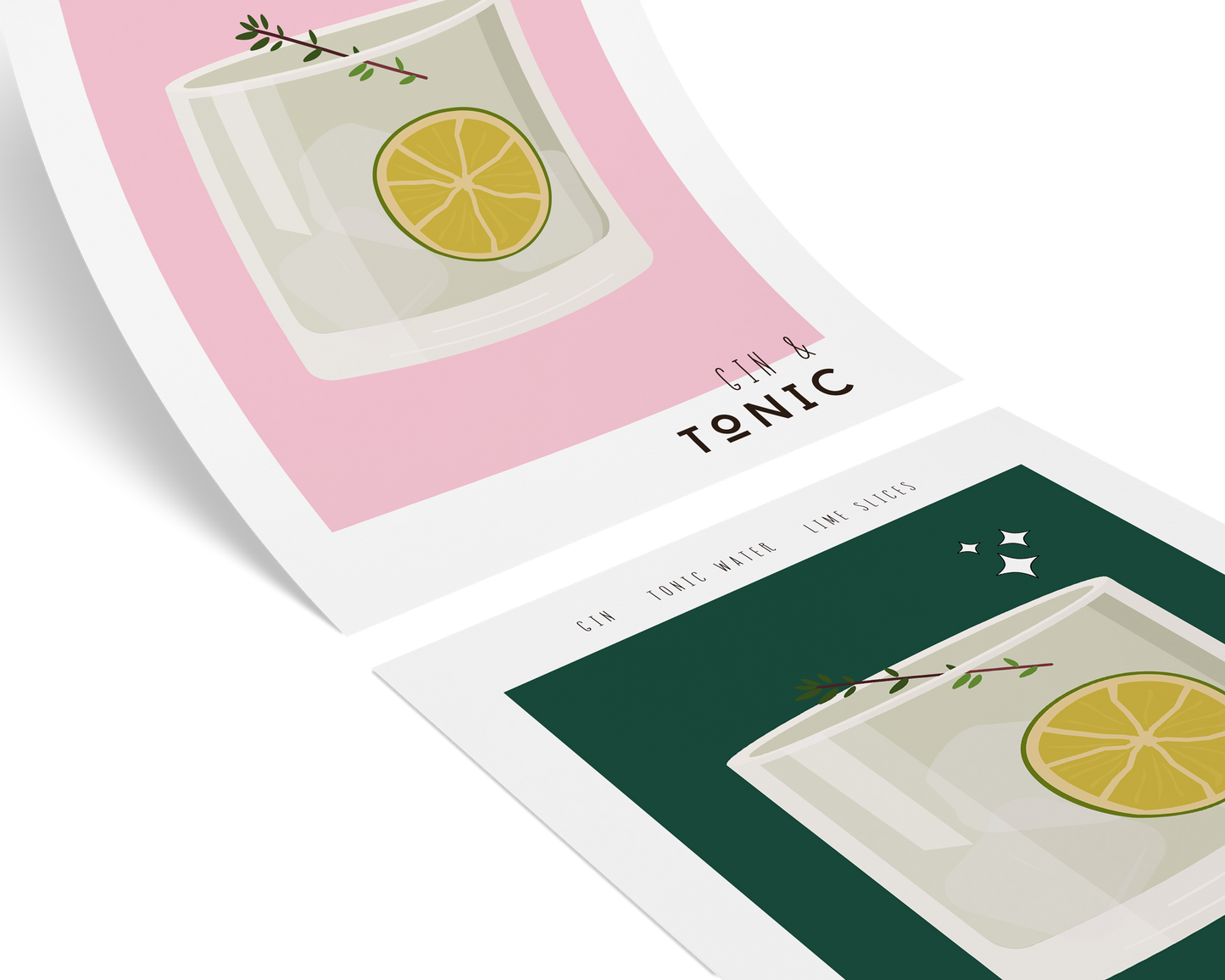 Gin & Tonic Cocktail Poster