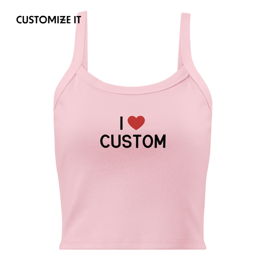 I Love (CUSTOM) Rib Tank Top