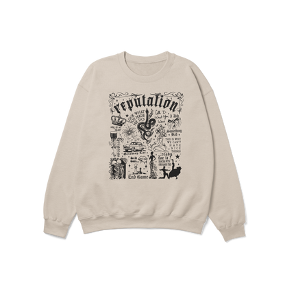 Reputation Album Lyrics Taylor Crewneck Sweatshirt