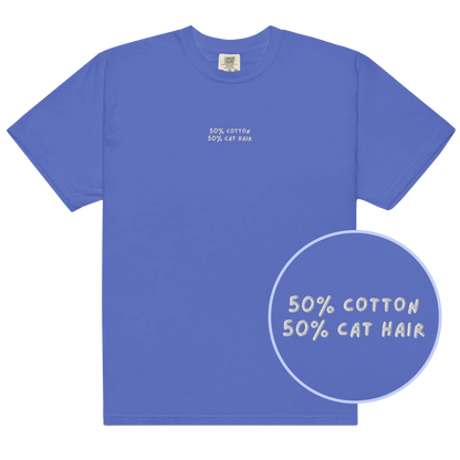 50% Cotton 50% Cat Hair Embroidered Classic T-Shirt