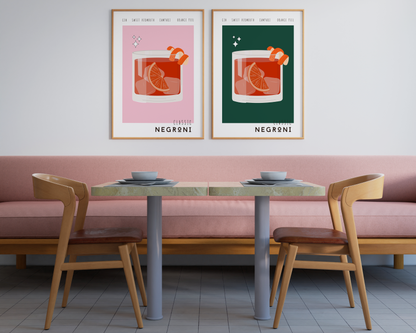 Negroni Cocktail Poster