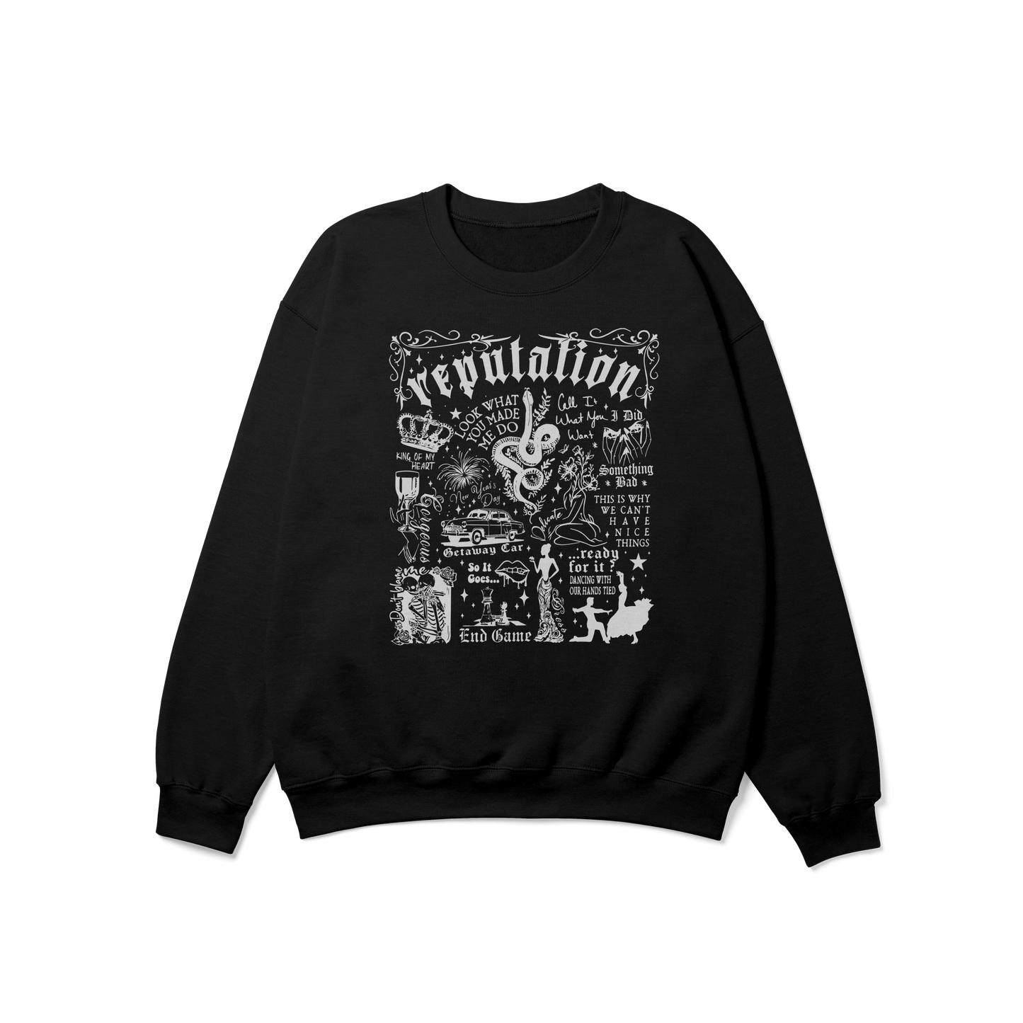 Reputation Album Lyrics Taylor Crewneck Sweatshirt