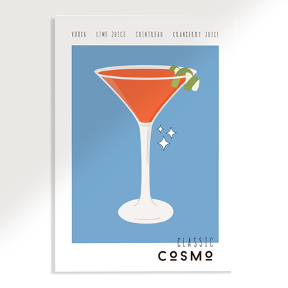 Cosmopolitan Cocktail Poster