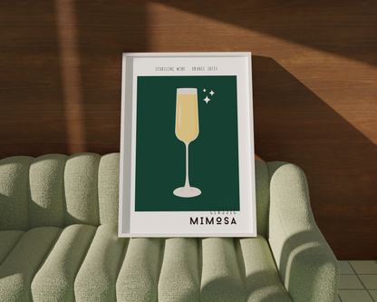 Mimosa Cocktail Poster