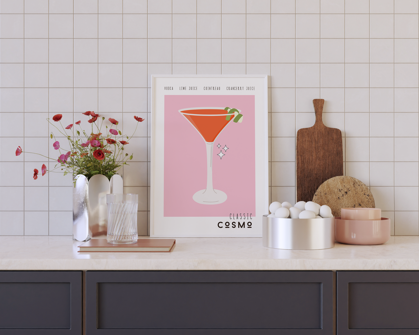 Cosmopolitan Cocktail Poster