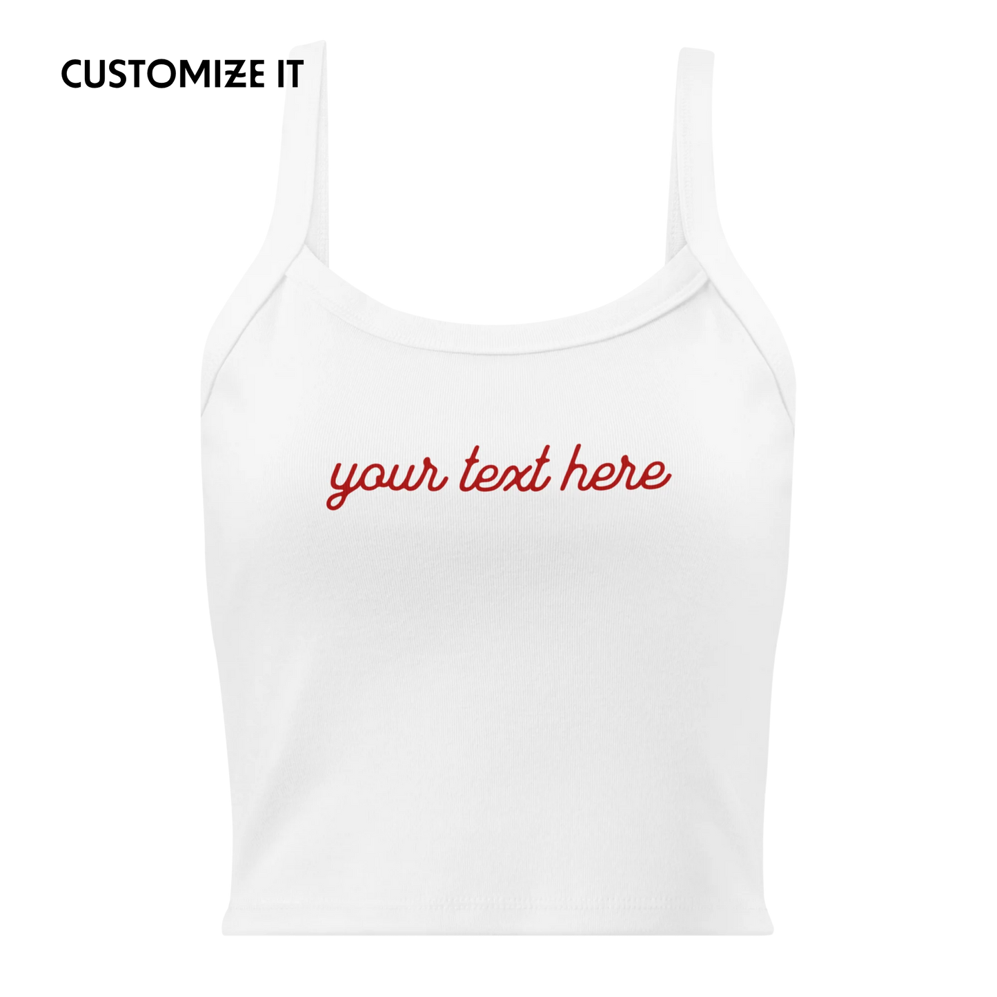 CUSTOM Your Cursive Text Rib Tank Top