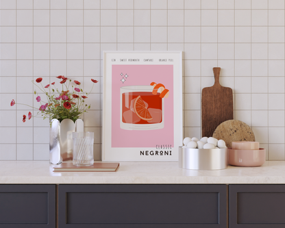 Negroni Cocktail Poster