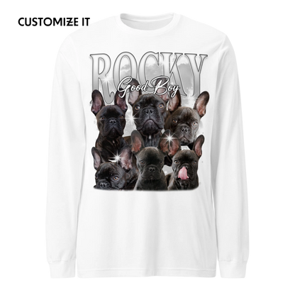 CUSTOM Create Your Own Custom Pet Bootleg Long Sleeve T-Shirt