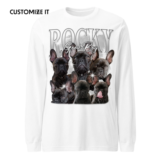 CUSTOM Create Your Own Custom Pet Bootleg Long Sleeve T-Shirt