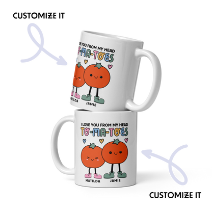 Personalised Couple To-Ma-Toes Mug