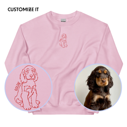 YOUR PET Embroidered Portrait Sweatshirt