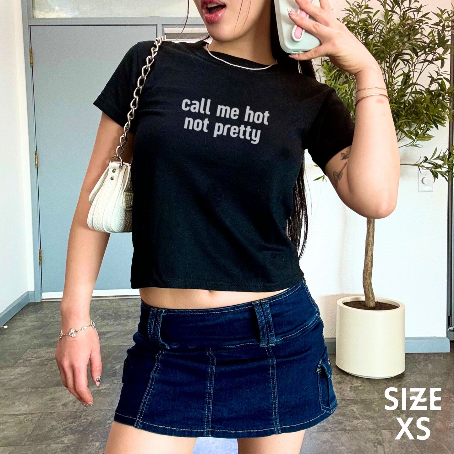 Call Me Hot Not Pretty Baby Tee