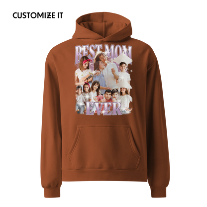 CUSTOM Best Mom Ever Photo Bootleg Premium Oversized Hoodie