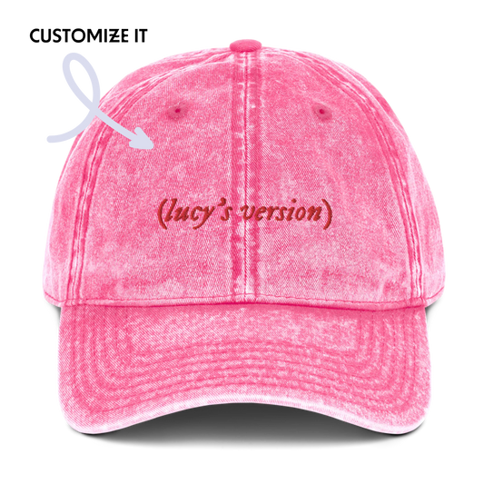 your name's version Taylor Embroidered Vintage Cap