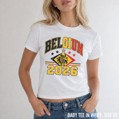 Belgium 2026 Football World Cup Baby Tee