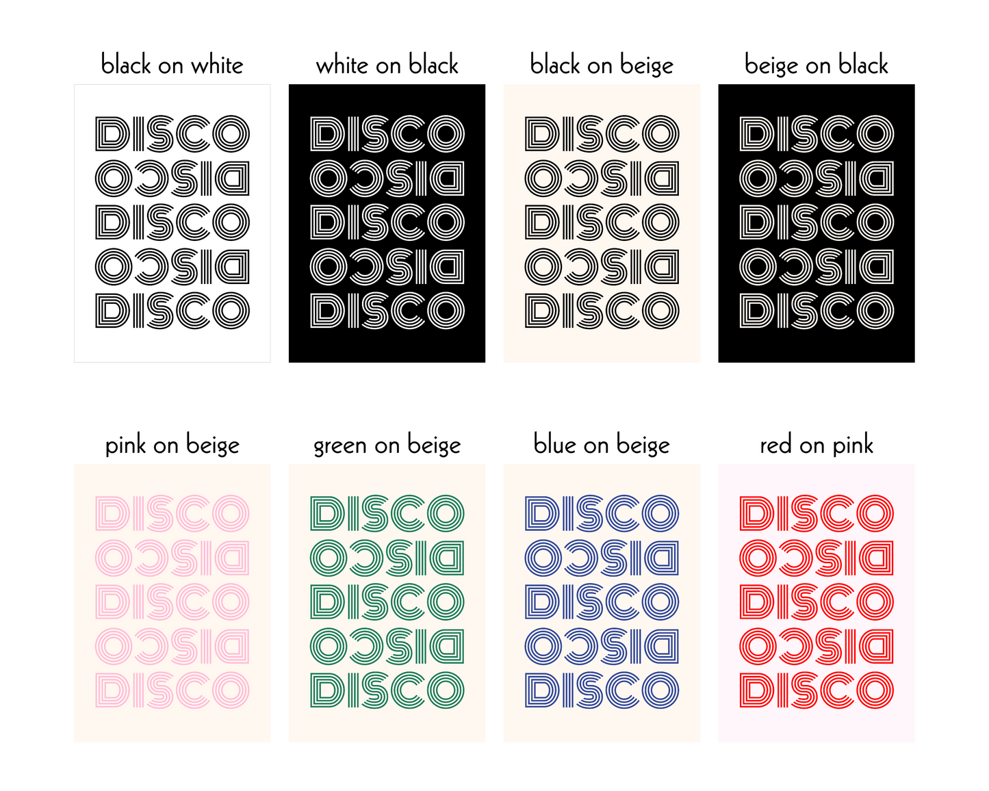 Disco Disco Typography Poster