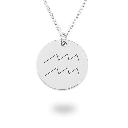 Aquarius As Fuck Zodiac Coin Necklace