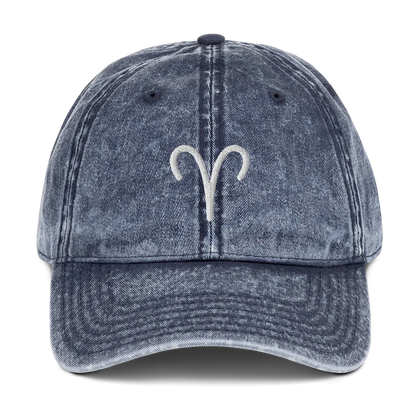 Embroidered Zodiac Symbol Vintage Cap