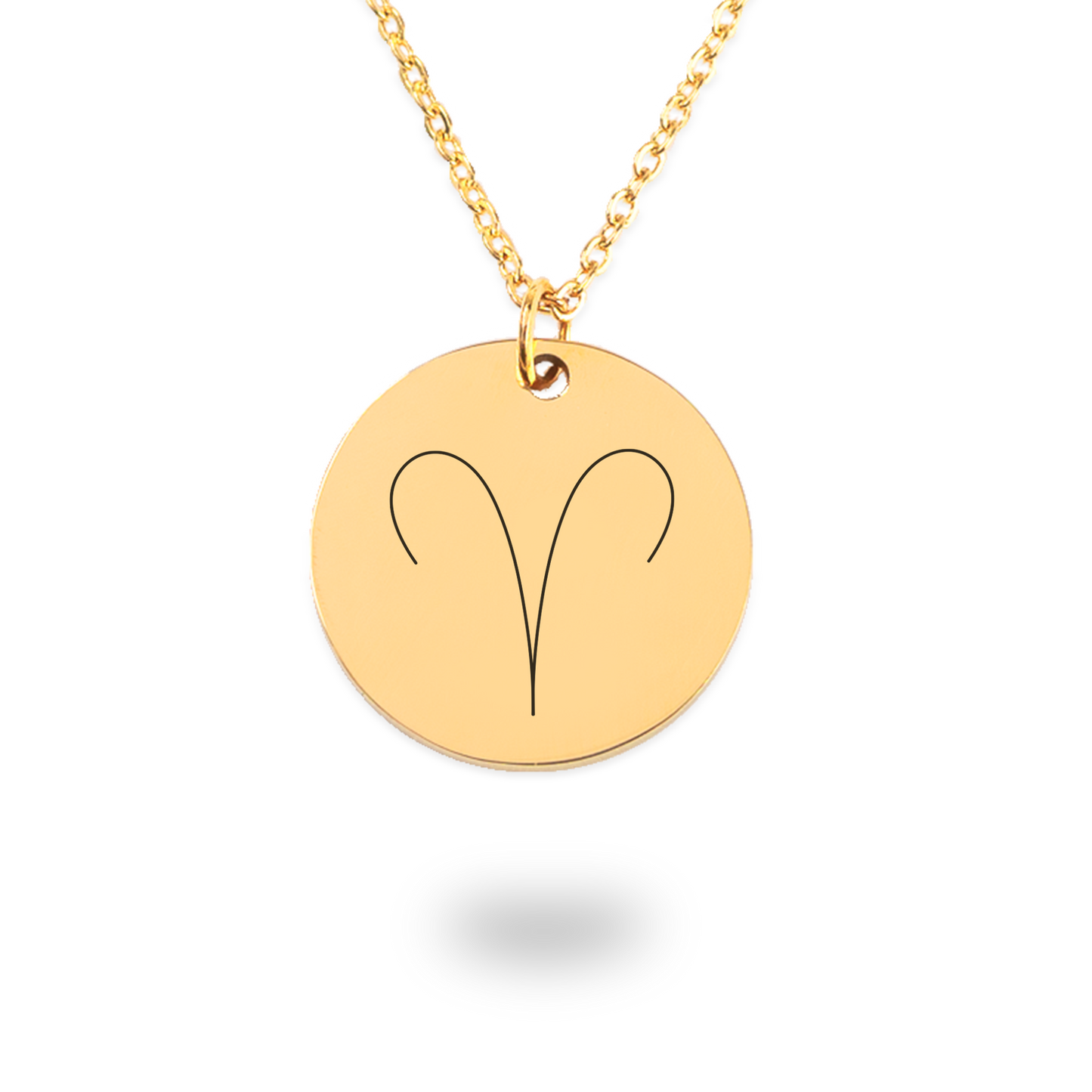 Aries Symbol Zodiac Coin Necklace