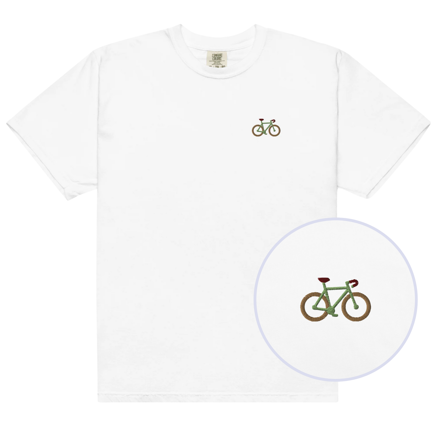 Bicycle Embroidered Premium T-Shirt