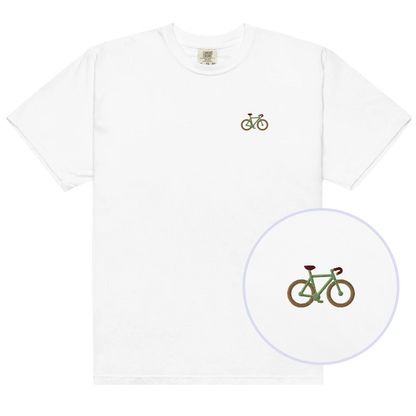 Bicycle Embroidered Premium T-Shirt