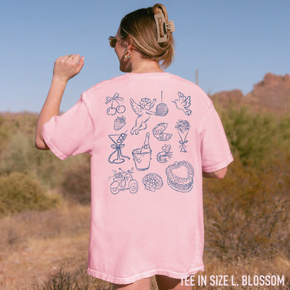 Bridesmaid Bachelorette Line Art Premium T-Shirt