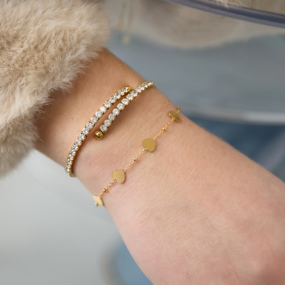 Stainless Steel Chain Bracelets Heart Casual Daily Simple Series Women's jewelry