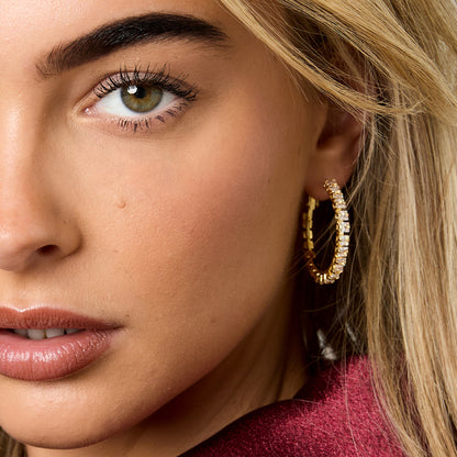 Copper Hoop Earrings Geometric Elegant Christmas Luxurious Series Women's jewelry