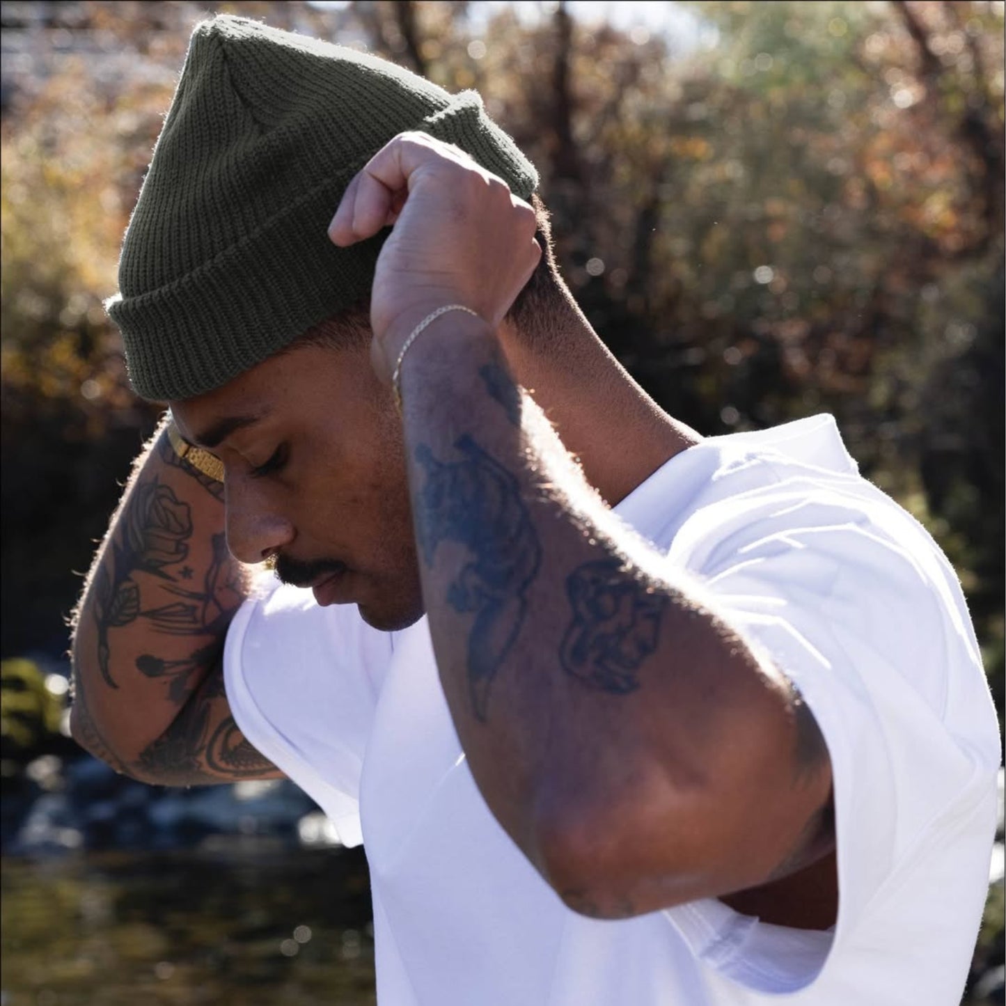 CUSTOM Papa Year Embroidered Cable Beanie
